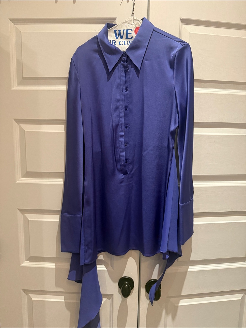 Rat & Boa Satin Mini Dress in Cobalt